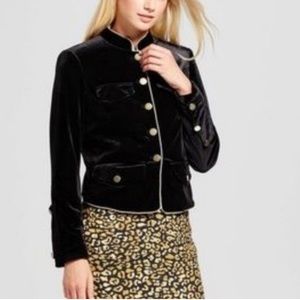 Who What Wear Black Velvet Jacket/Blazer Size S